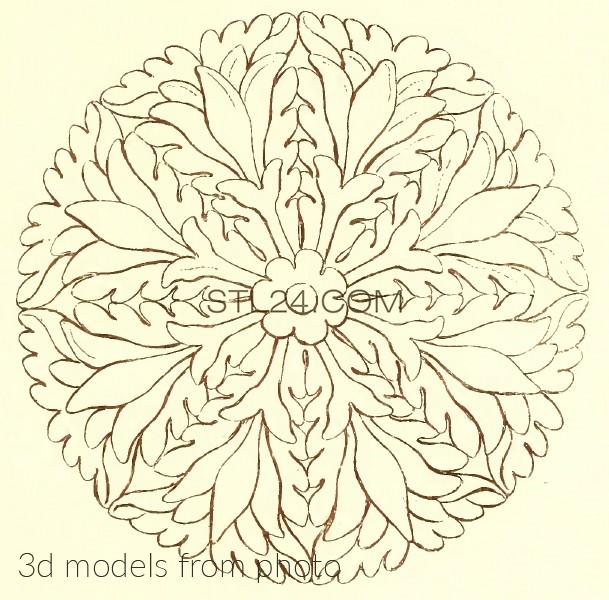Розетки (ROSETTE_1366 -  | 3D model 3DSMAX / OBJ / STL) 3D модель для ЧПУ станка